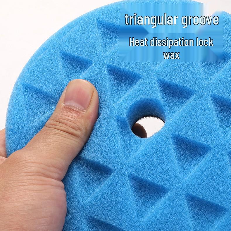 5/6 Inch Beveled Edge Triangle Pattern Sponge Polishing Pad for Car Detailing and Scratch Repair