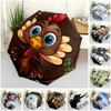 1pc Cute animalUmbrella Portable Folding Umbrella Iron Frame Hole Bone Structure Outdoor Home Umbrella