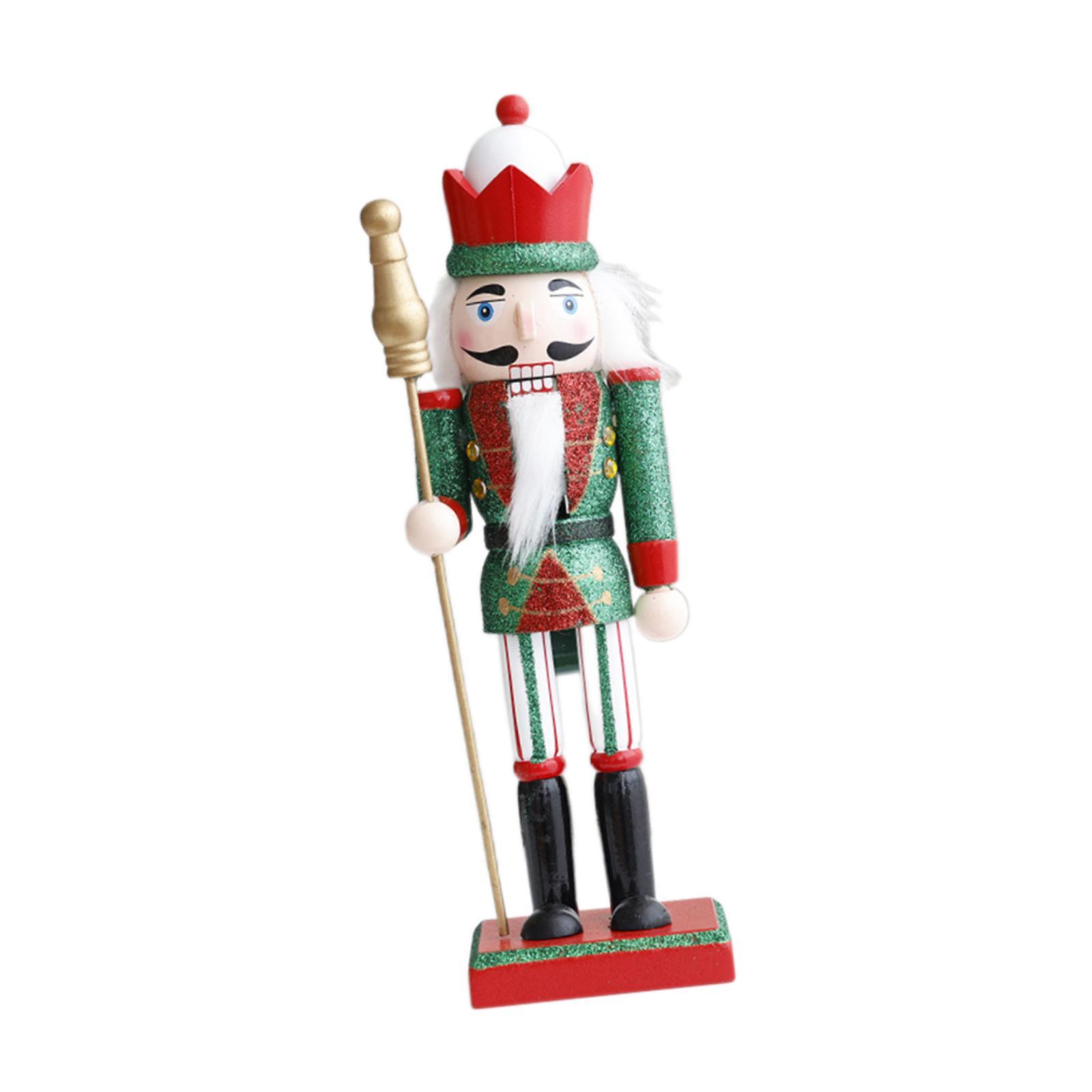 Nutcracker Figurine Christmas Decoration Tabletop Ornament Wooden Nutcracker for