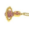 VIVIENNE WESTWOOD Lena Planet Pattern Saturn Shape Pink Crystal Brass Necklace Unisex Necklace Gold Pink-Diamond 6302039R02R881
