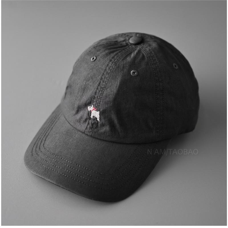 Cartoon Pony Embroidery Soft Top Solid Color Baseball Cap Men Women with The Same Simple Cute Casual Versatile Sunshade Cap