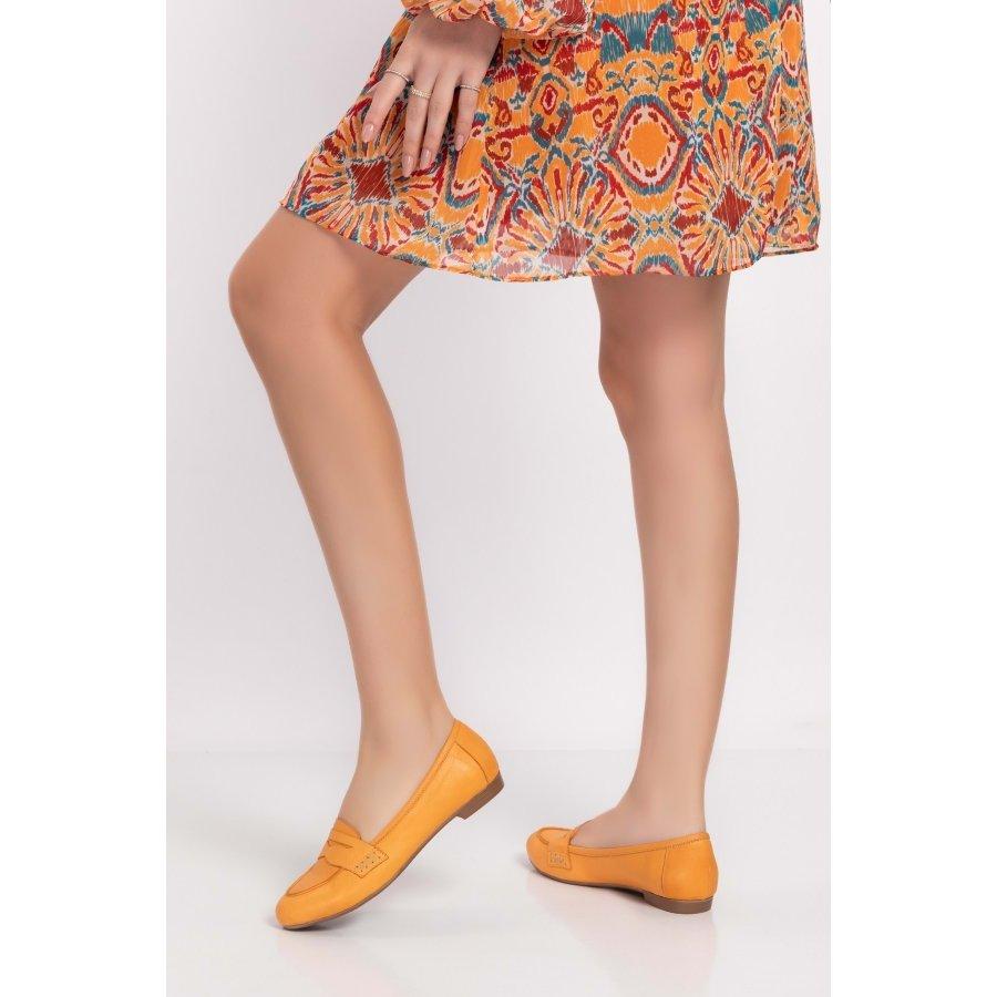 Mocassins plats décontractés en cuir véritable pour femmes