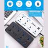 Multiprise Outlet Power Strip 2m Extension Cord Smart Home Universal Plug Power Multi Tap  Charge
