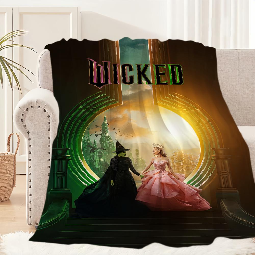 

Hot Film W-Wicked Blanket Plush Nap Sofa rug for Living Room Warm Office Bedroom Birthday Home Travel Kid Gifts 75x90cm