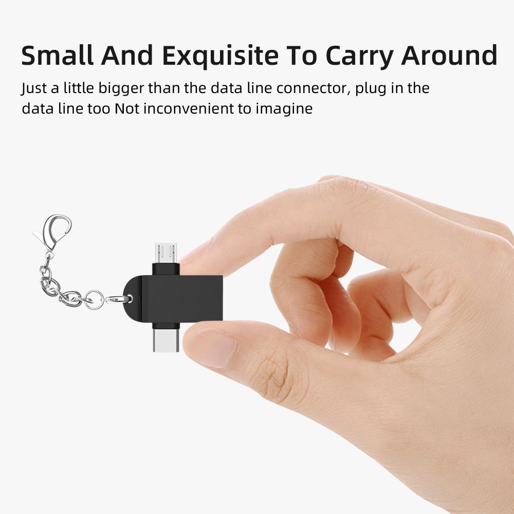 2 In 1 Otg Adapter Usb 3.0 Female To Micro Usb Male And Type C Male Connector Aluminum Alloy Usbc Converter For Xiaomi Samsung