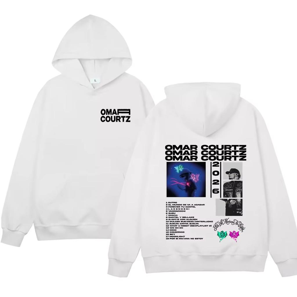 Omar Courtz Graphics 2022026 Casual Hoodie Men Women Streetwear Loose Long Sleeve Clothing Pullover Warm Yet Not Bulky for Autumn & Winter
