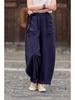 Women's 2026 Cotton-Linen Casual Wide-Leg Carrot Pants