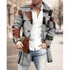 Spring New Men's Pocket Versatile Daily Retro Stand Up Collar Medium Long Woolen Coat Men's Casual Coat Men's Clothing