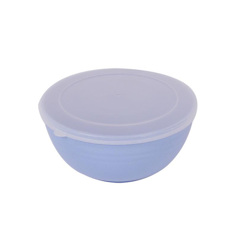 Wheat Straw Household Set Bowl, Plastic Bowl, Sealed Lid, Fresh-keeping Bowl, Refrigerator Storage Fresh-keeping Bowl