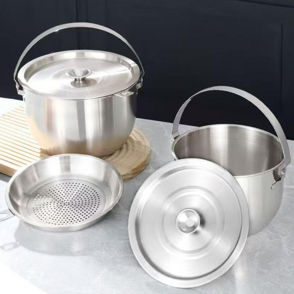 with Filter Mesh Lard Filter Pot 316 Stainless Steel Grease Container Oil Strainer Tank Cooking