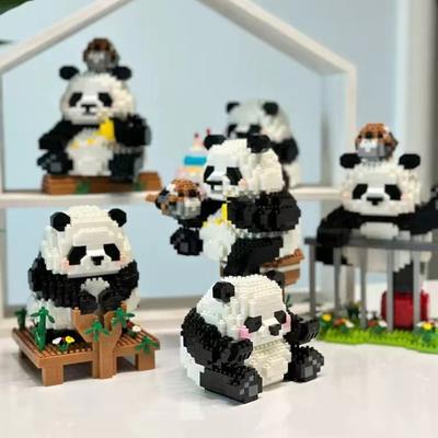 Zabawki Edukacyjne Z Małymi Elementami Do Samodzielnego Montażu Klocki Prezenty dla Dzieci Chłopcy i Dziewczynki Panda Puzzle 3D Ozdoby