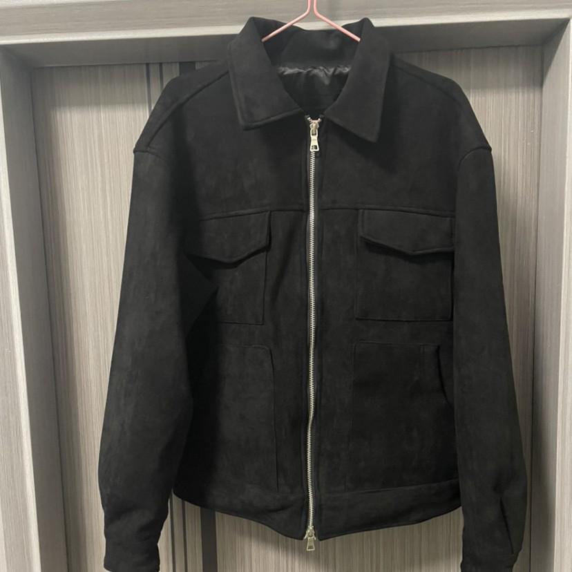 Trendy Unisex High Street Deerskin Zipper Jacket with Big Pockets.