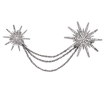 Dámská přehnaná móda Elegantní štrasová brož na špendlík Ozdoba na oblečení Šaty Šperky