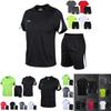 Breathable Men Quick Dry Tshirt And Shorts Set For Gym And Running Sportswear
