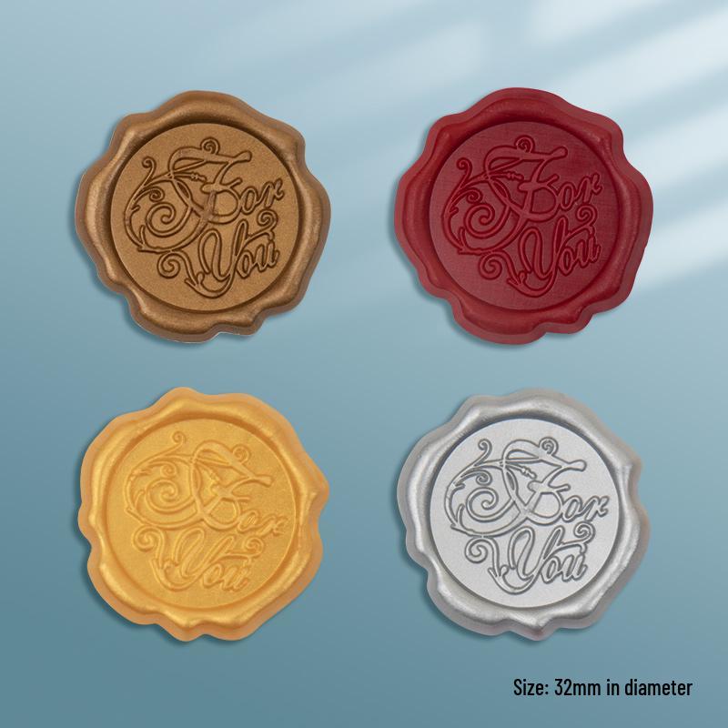 Vintage-Style Sealing Wax Stamp Stickers for Invitations & Greeting Cards