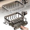 Sink Drain Rack Sponge Storage, 2024 New Kitchen Sink Faucet Organizer, Adjustable Detachable Sponge Holder for Kitchen Faucet, Sink Drain Holder