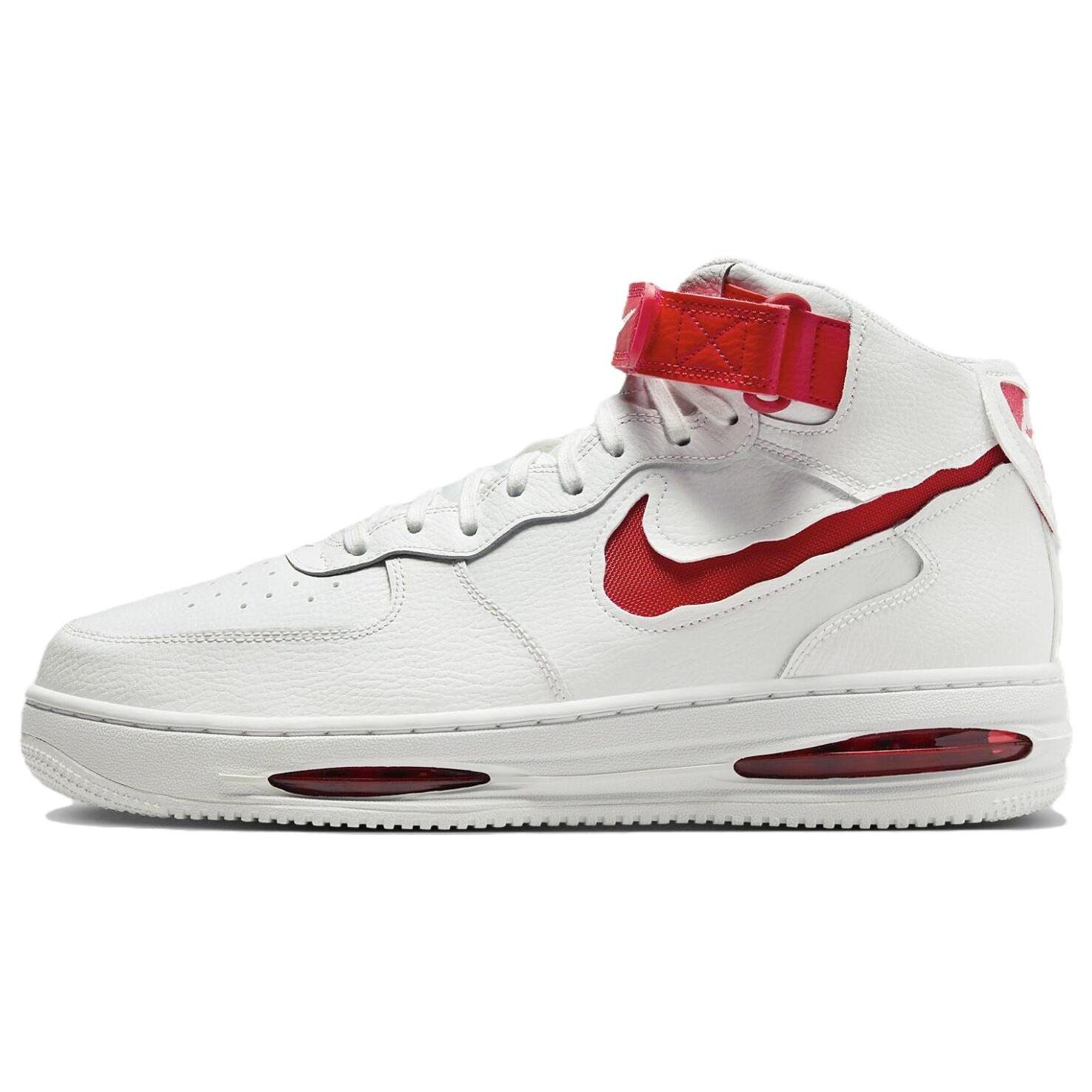 Nike Air Force 1 Mid Evo  White University Red  Men s FB1374-102 EU 40.5