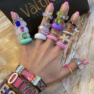 New Autumn Trend Fashion Ring for Woman Micro Pave  Zircon Simple Temperament Girl Gift Banquet