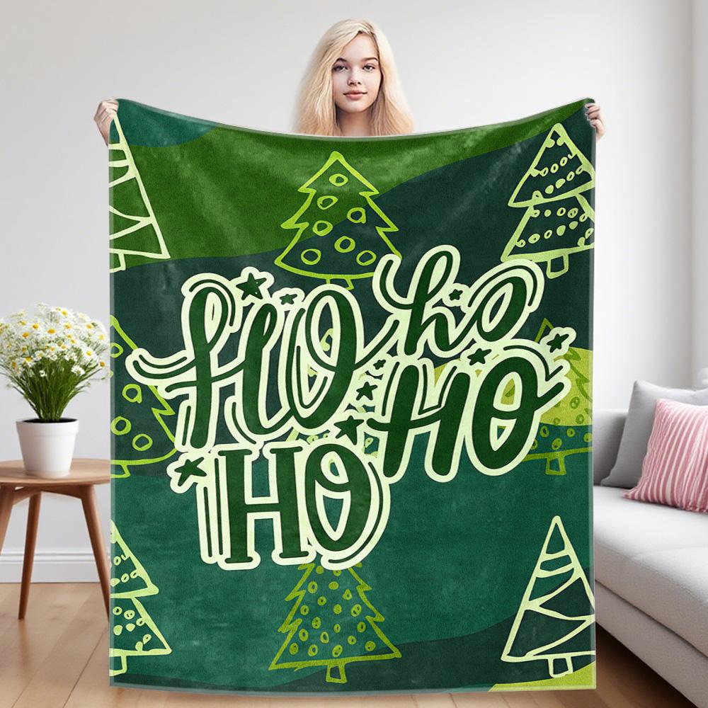 Xmas Ho Tree Winter And Summer French Plush Blanket Soft And Fluffy Comfortable Wool Blanket Sofa Ideal Gift