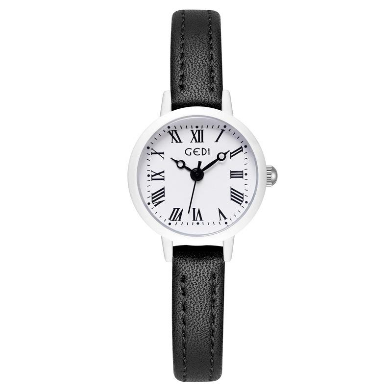 Retro Simple Women'S Watch, Small And Exquisite High-Value Quartz Watch, Girl Middle School Student Belt Watch