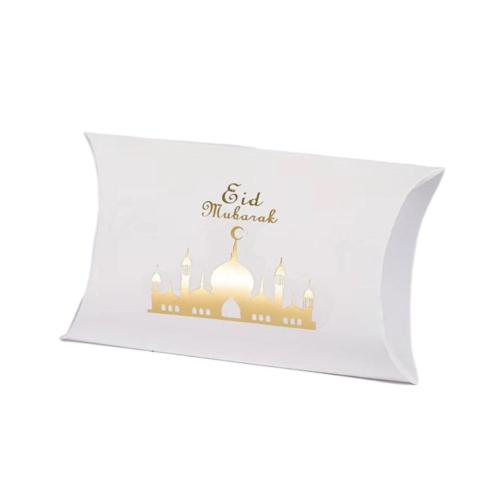 10 Peças Design de Lua Crescente Embalagem de Presentes de Ramadã Sacola de Doces Eid Mubarak Festa Muçulmana Islâmica