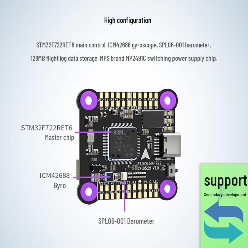 

HSKRC F722 Flight Control Tower with 55A ESC
