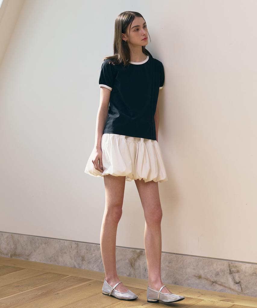 Deuloupisumeon Double Pintuck Ringer T-Shirt [White]