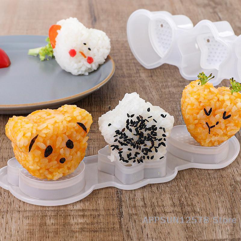 1Pc Cartoon Shape Rice Ball Mold Rice Ball Sushi Roll Bento Embossing Molds DIY Tool Kitchen Accessories