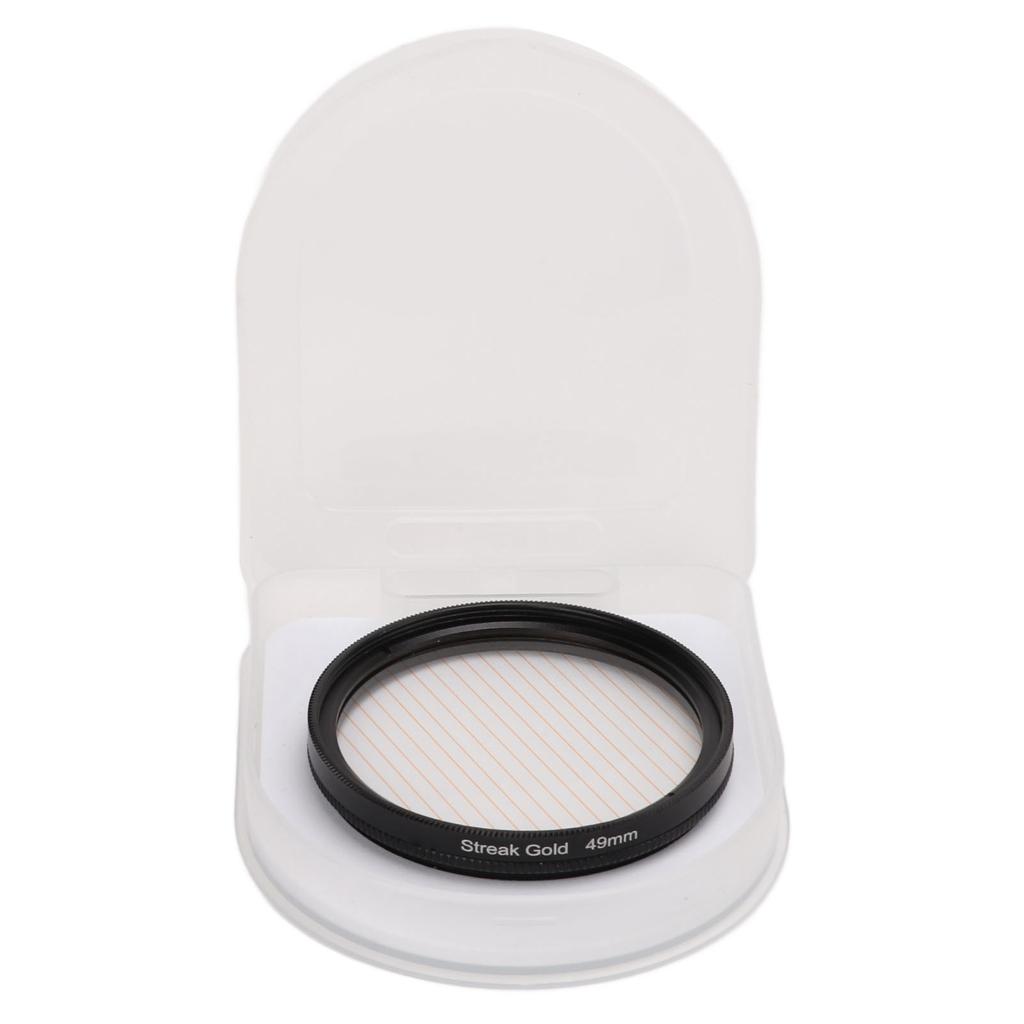 Junestar Camera Lens Filter Gold Streak Anamorphic Effect Photography Filter Accessories