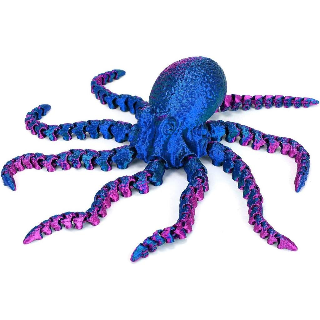1PC 3D Printed Octopus Animal Toys, Octopus Dash Toys 3D Printed Gifts DIY Creative Decorations Joint Toys Home Decoration Christmas Birthday Gifts