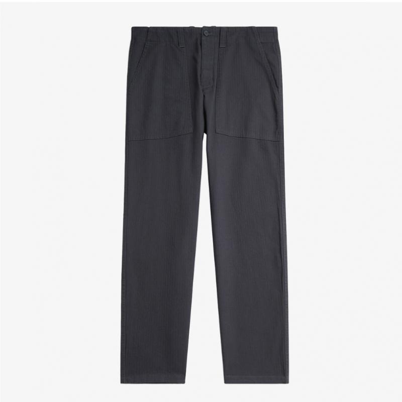 Fred Perry [sharp] Herringbone Utility Trouser   Anchor Grey Afpm2417174 297