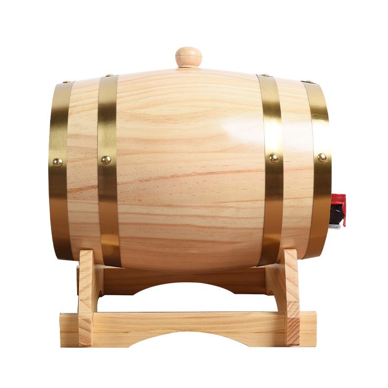 Solid Wood Beer Barrel: Home & Bar Decoration with Logo Print