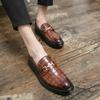 Designer di Moda Vera Pelle Pelle di Mucca Marca di Lusso Uomo Casual Guida Abito Mocassini Neri Mocassini da Uomo Italiani Scarpe da Matrimonio Ufficio