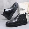 New Chelsea Shoes Slip-On Mens Leather Ankle Boots Fashion Male Motorcycle Boots Business Casual Shoes Men Simple Botas Sneakers