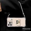 Polka Dot Mickey Doll Is Suitable for Apple 17promax Mobile Phone Case Iphone15 Four-corner Lanyard 16 Bracket 14 Women
