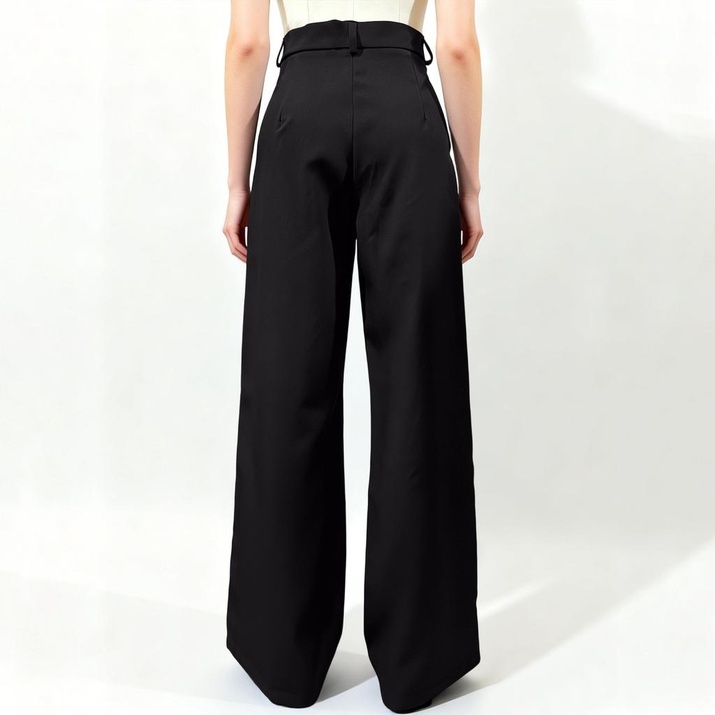 Women's Casual Commute High-Waisted Straight Leg Suit Trousers