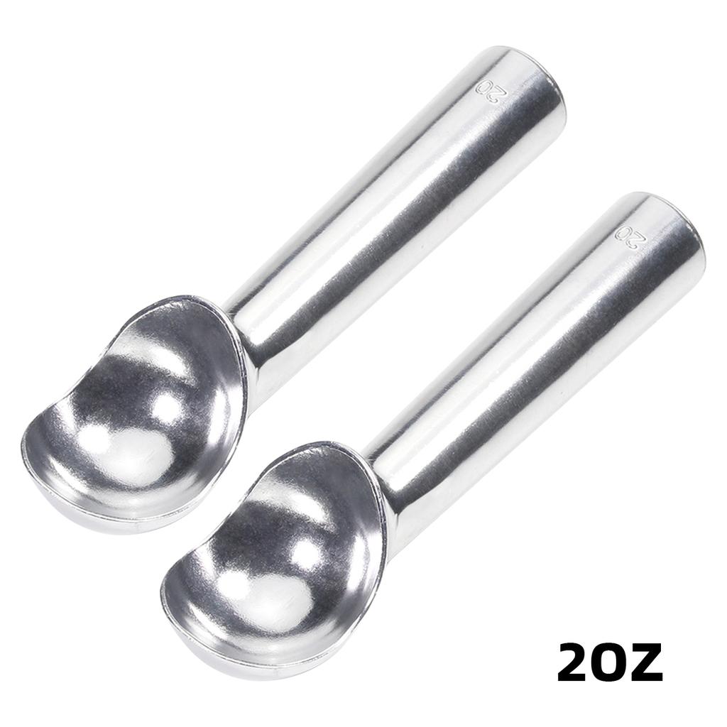 2Pack Ice Cream Scoop, Nonstick Anti-Freeze One Piece Aluminum Scooper Spoon, Heavy Duty Ice Cream Scoop with Comfortable Handle