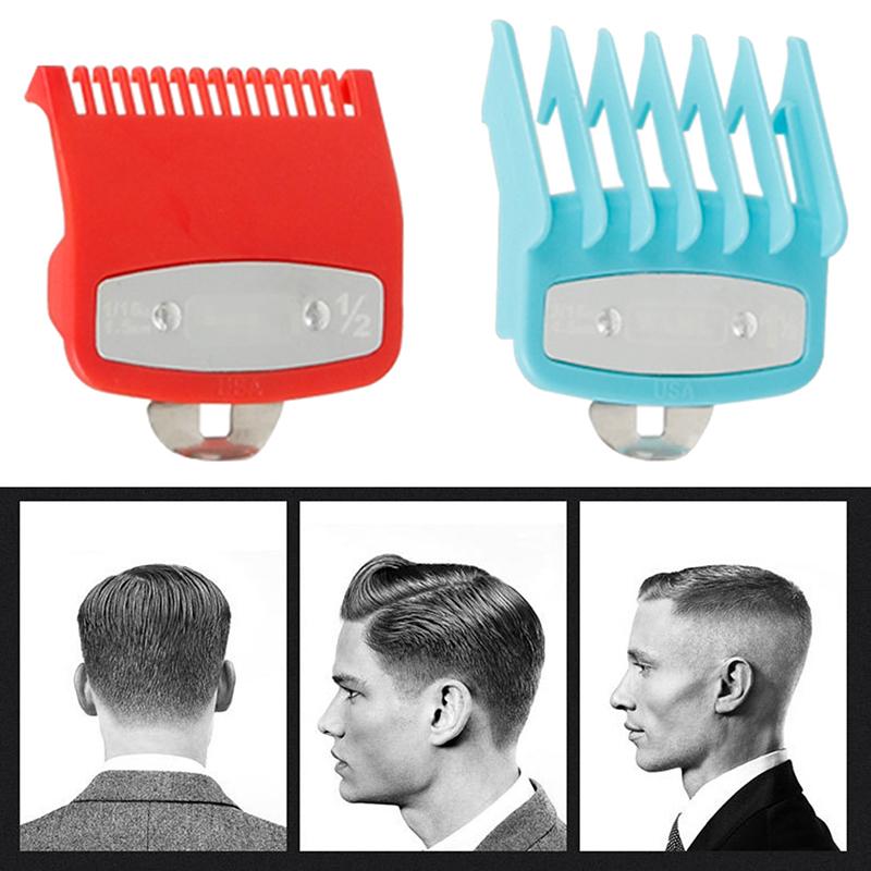 2Pcs 1.5/4.5Mm Electric Hair Clippers Limit Comb Haircut Calipers Electroplating Limit Comb Positioning Comb Beard Trimmers