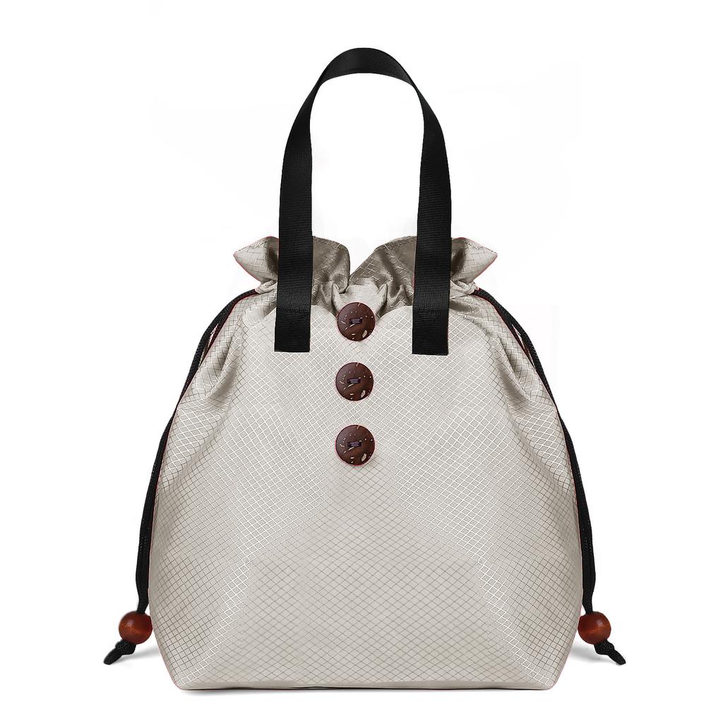 New Nylon Handheld Lunch Bag Simple Modern Style Insulated Lunch Bag Multi-color