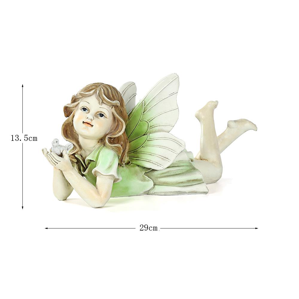 European Garden Resin Flower Fairy Statue - Creative Outdoor Courtyard Decoration