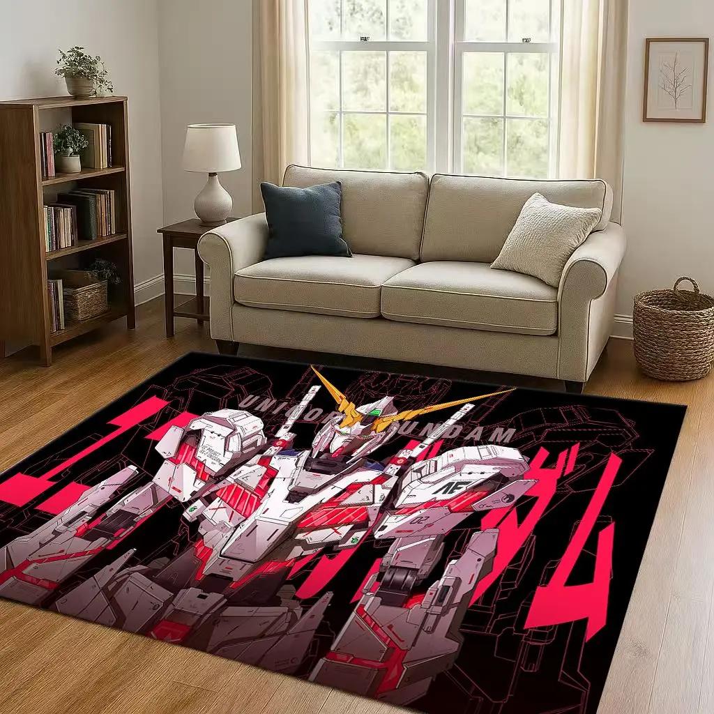 Gundam Cartoon Robot Christmas Gift Christmas Living Room Non-Slip Area Rug Carpet for Bedroom Sofa,Home Doormat Kids