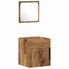 Wall Mounted Bathroom Furniture Set 4 Pcs Reclaimed Wood Effect Particleboard
