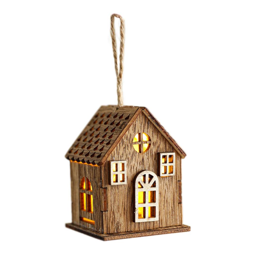 Xmas Tree Hanging Decoration Home Office Light up Village House Christmas