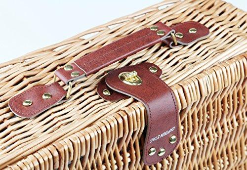 Captain Stag Picnic Basket Trunk UT-1001 Brown (approx.) Width 40 x Depth 29 x Height 16cm