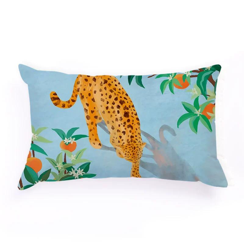 

30*50cm Cartoon Leopard Pillow Cover Cute Colorful Cheetah Pattern Cushions Cover Home Car Sofa Decoration Pillowcase 30x50cm