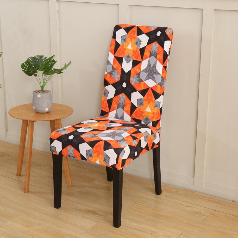 Stretchable Dining Table Chair Cover Christmas Elastic Office Chair Slipcover Simple Seat Cover