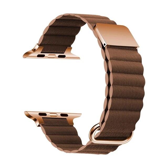Geeignet für Apple Watch 8 Armband Apple Watch se/ultra/7. Generation iwatch6 Lederarmband magnetische Anziehungskraft Kreativität