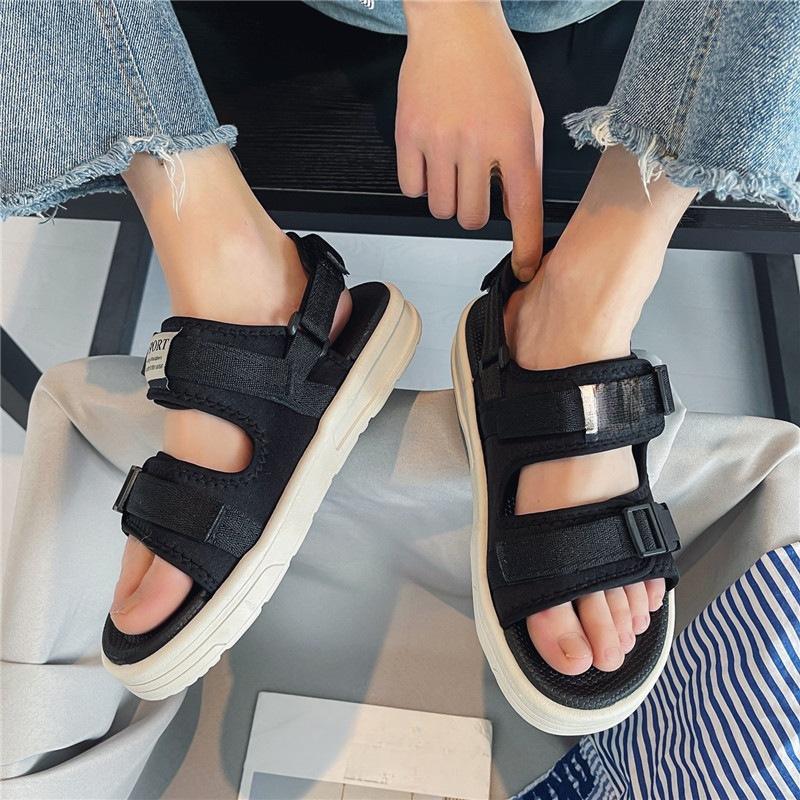 2025 Summer New Sandals Men's Trendy Outer Wear Casual Flat-bottomed Slippers Thick-soled Sports Non-slip Beach Shoes