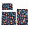 Cloth Snack Bags 3pcs Reusable Bags For Sandwich Dishwasher Safe Zipper Bag For Home School Office Picnic Camping Hiking Durable