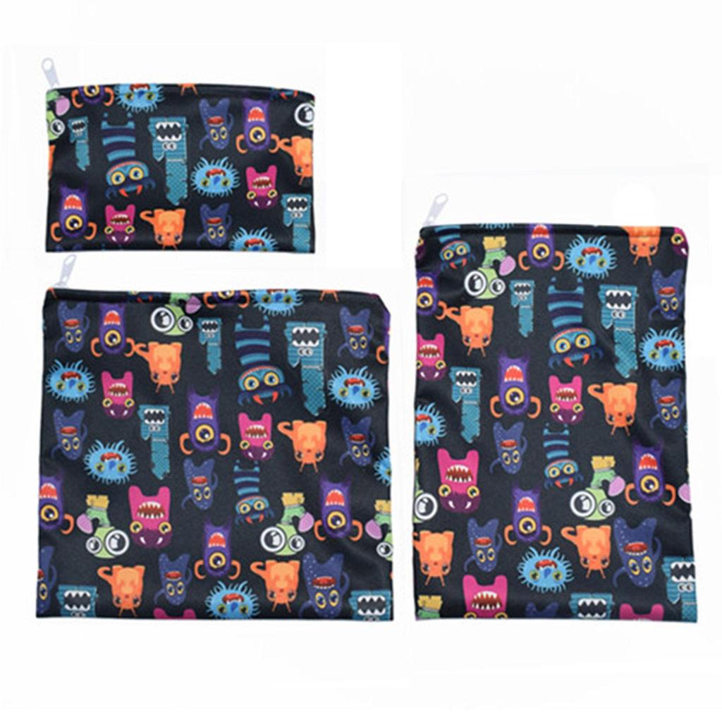 Cloth Snack Bags 3pcs Reusable Bags For Sandwich Dishwasher Safe Zipper Bag For Home School Office Picnic Camping Hiking Durable